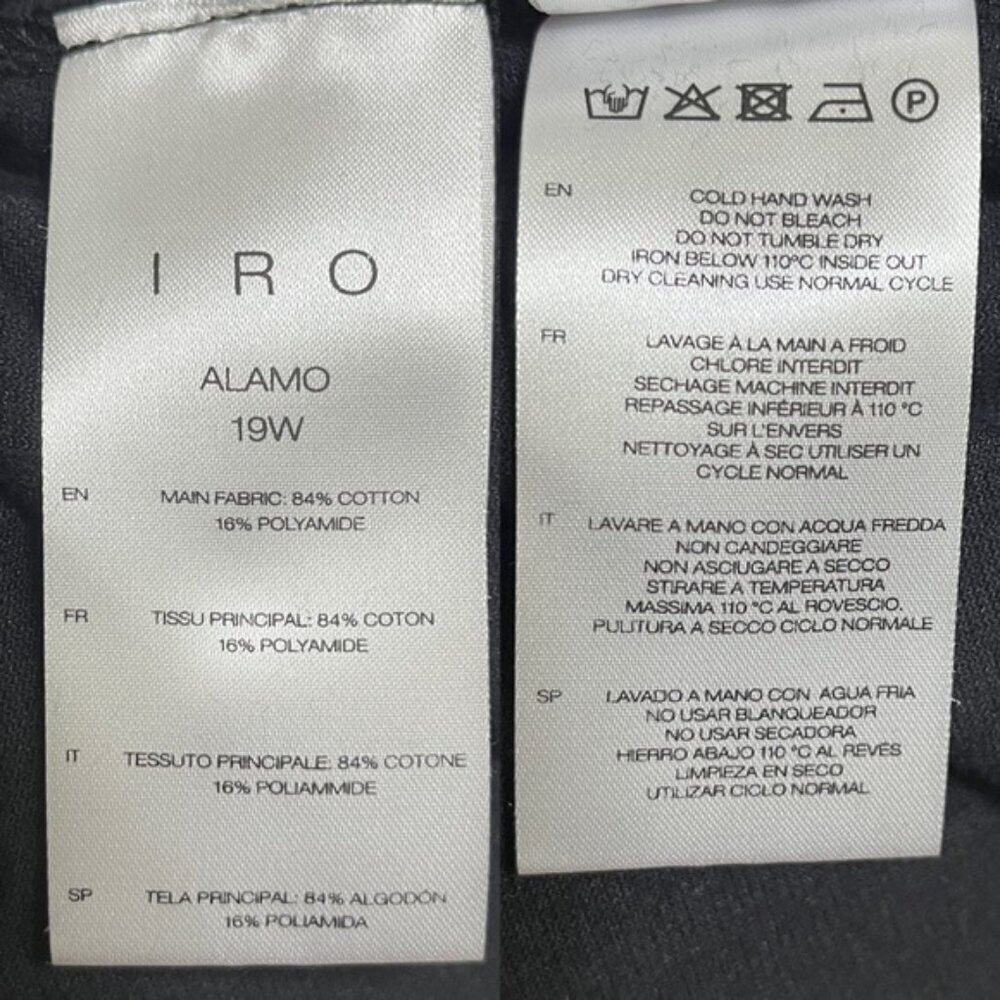 Iro Black Velvet Alamo Dress Women Size XS - Picture 9 of 9